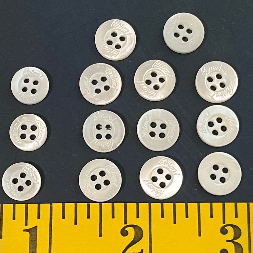 Brioni Replacement Shirt Buttons White
